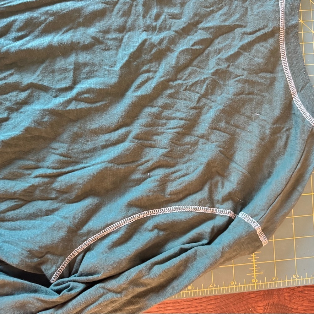 Wild Fable Green Top with White Topstitching​ - Picture 5 of 5